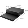 image:imageYAMAZAKI Home Tower Kitchen Countertop Organizer Appliance Stand with Drawer and PullOut Shelf  Steel Microwave Stand with Drawer Modern Countertop Shelf Organizer White SpaceSaving DesignBlack