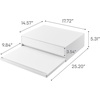 image:imageYAMAZAKI Home Tower Kitchen Countertop Organizer Appliance Stand with Drawer and PullOut Shelf  Steel Microwave Stand with Drawer Modern Countertop Shelf Organizer White SpaceSaving DesignWhite