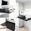 image:imageYAMAZAKI Home Tower Kitchen Countertop Organizer Appliance Stand with Drawer and PullOut Shelf  Steel Microwave Stand with Drawer Modern Countertop Shelf Organizer White SpaceSaving DesignBlack