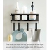 image:imageYAMAZAKI Home Tower Magnetic Kitchen Spice Rack Organizer Shelf With EasyGrip Rotating Adjustable Clips Floating Rack With Strong Hooks  Steel