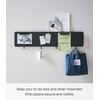 image:imageYAMAZAKI Home Tower Magnetic Wall Panel Small Metal Sheet with Hooks and Shelf Storage Organizer for Kitchen Or Entryway  SteelBlack