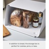 image:imageYAMAZAKI Home Tower Metal Bread Box With Removable Bamboo Wooden Cutting Board Lid Kitchen Storage Box  Steel  BambooWhite