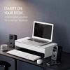 image:imageYAMAZAKI Home Tower Monitor Stand With Drawer  Monitor Riser With Storage Desk Monitor Stand With Cable Management Gaming Organizer Steel Black  SteelWhite