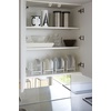 image:imageYAMAZAKI Home Tower Plate RackDish StandDish StoragePlate Holder  Large  Steel  Sturdy steel plate rack dish stand dish storage and plate holder Ideal for compact cabinets or countertops Saves spaceWhite