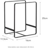 image:imageYAMAZAKI Home Tower Plate RackDish StandDish StoragePlate Holder  Large  Steel  Sturdy steel plate rack dish stand dish storage and plate holder Ideal for compact cabinets or countertops Saves spaceBlack