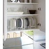 image:imageYAMAZAKI Home Tower Plate RackDish StandDish StoragePlate Holder  Large  Steel  Sturdy steel plate rack dish stand dish storage and plate holder Ideal for compact cabinets or countertops Saves spaceWhite