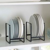 image:imageYAMAZAKI Home Tower Plate RackDish StandDish StoragePlate Holder  Large  Steel  Sturdy steel plate rack dish stand dish storage and plate holder Ideal for compact cabinets or countertops Saves spaceBlack
