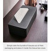 image:imageYAMAZAKI Home Tower Rectangular Reusable Tissue Box Holder Cover Metal Container Case for Kitchen Bathroom Or Bedroom  SteelBlack
