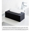 image:imageYAMAZAKI Home Tower Rectangular Reusable Tissue Box Holder Cover Metal Container Case for Kitchen Bathroom Or Bedroom  SteelBlack