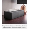 image:imageYAMAZAKI Home Tower Rectangular Reusable Tissue Box Holder Cover Metal Container Case for Kitchen Bathroom Or Bedroom  SteelBlack