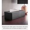 image:imageYAMAZAKI Home Tower Rectangular Reusable Tissue Box Holder Cover Metal Container Case for Kitchen Bathroom Or Bedroom  SteelBlack
