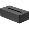 image:imageYAMAZAKI Home Tower Rectangular Reusable Tissue Box Holder Cover Metal Container Case for Kitchen Bathroom Or Bedroom  SteelBlack