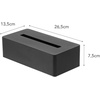 image:imageYAMAZAKI Home Tower Rectangular Reusable Tissue Box Holder Cover Metal Container Case for Kitchen Bathroom Or Bedroom  SteelBlack