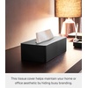image:imageYAMAZAKI Home Tower Rectangular Reusable Tissue Box Holder Cover Metal Container Case for Kitchen Bathroom Or Bedroom  SteelBlack