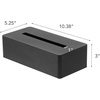 image:imageYAMAZAKI Home Tower Rectangular Reusable Tissue Box Holder Cover Metal Container Case for Kitchen Bathroom Or Bedroom  SteelBlack