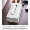 image:imageYAMAZAKI Home Tower Rectangular Reusable Tissue Box Holder Cover Metal Container Case for Kitchen Bathroom Or Bedroom  SteelWhite