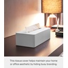 image:imageYAMAZAKI Home Tower Rectangular Reusable Tissue Box Holder Cover Metal Container Case for Kitchen Bathroom Or Bedroom  SteelWhite