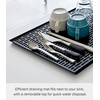 image:imageYAMAZAKI Home Tower SinkSide Draining Mat  Kitchen Dish Rack Tray Drainer  Abs PlasticBlack