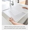 image:imageYAMAZAKI Home Tower SinkSide Draining Mat  Kitchen Dish Rack Tray Drainer  Abs PlasticWhite