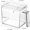 image:imageYAMAZAKI Home Tower Spice Storage Container  Large  Abs Plastic  275 Cups 650 Milliliters  Clear ABS plastic spice storage container with easyopen lid Generous 275cup capacity includes measuring spoon and labelsWhite