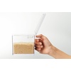 image:imageYAMAZAKI Home Tower Spice Storage Container  Large  Abs Plastic  275 Cups 650 Milliliters  Clear ABS plastic spice storage container with easyopen lid Generous 275cup capacity includes measuring spoon and labelsWhite