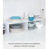 image:imageYAMAZAKI Home Tower Stackable Kitchen Rack  Storage Organizer Counter Shelf  Small  Steel  Stack Up To Two  Small steel kitchen storage rack Shelf Risers Stack up to 2 Built for daily use Helps keep everyday spaces organizedWhite