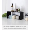 image:imageYAMAZAKI Home Tower Stackable Kitchen Rack  Storage Organizer Counter Shelf  Small  Steel  Stack Up To Two  Small steel kitchen storage rack Shelf Risers Stack up to 2 Built for daily use Helps keep everyday spaces organizedBlack