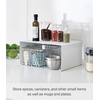 image:imageYAMAZAKI Home Tower Stackable Kitchen Rack  Storage Organizer Counter Shelf  Small  Steel  Stack Up To Two  Small steel kitchen storage rack Shelf Risers Stack up to 2 Built for daily use Helps keep everyday spaces organizedWhite