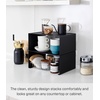 image:imageYAMAZAKI Home Tower Stackable Kitchen Rack  Storage Organizer Counter Shelf  Small  Steel  Stack Up To Two  Small steel kitchen storage rack Shelf Risers Stack up to 2 Built for daily use Helps keep everyday spaces organizedBlack