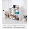 image:imageYAMAZAKI Home Tower Stackable Kitchen Rack  Storage Organizer Counter Shelf  Small  Steel  Stack Up To Two  Small steel kitchen storage rack Shelf Risers Stack up to 2 Built for daily use Helps keep everyday spaces organizedWhite