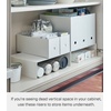 image:imageYAMAZAKI Home Tower Steel Under Cabinet Bottom Shelf Storage Organizer Set of 2 Dish Riser for Under Sink Or Kitchen Pantry Or Counter  Steel   Steel cabinet shelf risers Set of 2 storage organizer maximizes space A smart fit for modern homes Built for everyday useWhite
