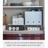 image:imageYAMAZAKI Home Tower Steel Under Cabinet Bottom Shelf Storage Organizer Set of 2 Dish Riser for Under Sink Or Kitchen Pantry Or Counter  Steel   Steel cabinet shelf risers Set of 2 storage organizer maximizes space A smart fit for modern homes Built for everyday useWhite