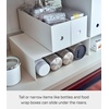 image:imageYAMAZAKI Home Tower Steel Under Cabinet Bottom Shelf Storage Organizer Set of 2 Dish Riser for Under Sink Or Kitchen Pantry Or Counter  Steel   Steel cabinet shelf risers Set of 2 storage organizer maximizes space A smart fit for modern homes Built for everyday useWhite
