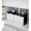 image:imageYAMAZAKI Home Tower Steel Under Cabinet Storage Organizer for Dishes Pots Or Pans  Set of 2  Kitchen Pantry  Steel   Durable steel undercabinet organizers Set of 2 risers ideal for organizing dishes pots or pans in your kitchen pantryBlack