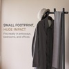 image:imageYAMAZAKI Home Tower TriPost Coat Rack  Freestanding Steel Coat Tree With Side Pegs 3Leg Standing Coat Hanger For Entryway Hallway Bedroom 60  SteelBlack