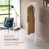 image:imageYAMAZAKI Home Tower TriPost Coat Rack  Freestanding Steel Coat Tree With Side Pegs 3Leg Standing Coat Hanger For Entryway Hallway Bedroom 60  SteelWhite