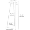 image:imageYAMAZAKI Home Tower TriPost Coat Rack  Freestanding Steel Coat Tree With Side Pegs 3Leg Standing Coat Hanger For Entryway Hallway Bedroom 60  SteelWhite