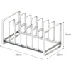 image:imageYAMAZAKI Home Tower Under Sink Pot Lids And Frying Pan Storage Kitchen Drawer Organizer Rack  SteelWhite