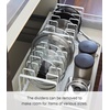 image:imageYAMAZAKI Home Tower Under Sink Pot Lids And Frying Pan Storage Kitchen Drawer Organizer Rack  SteelWhite