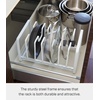 image:imageYAMAZAKI Home Tower Under Sink Pot Lids And Frying Pan Storage Kitchen Drawer Organizer Rack  SteelWhite