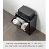 image:imageYAMAZAKI Home Tower Wall Mounted Storage Or Trash Bin With Tray Small Wastebasket With Lid Bathroom Or Kitchen Organizer  Abs Plastic