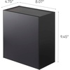 image:imageYAMAZAKI Home Tower Wall Mounted Storage Or Trash Bin With Tray Small Wastebasket With Lid Bathroom Or Kitchen Organizer  Abs Plastic