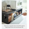 image:imageYAMAZAKI Home Tower Wide Bread Box Keeper Holder Container Metal Bread Holder Saver Large Counter Storage  SteelBlack