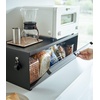 image:imageYAMAZAKI Home Tower Wide Bread Box Keeper Holder Container Metal Bread Holder Saver Large Counter Storage  SteelBlack