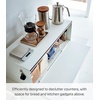 image:imageYAMAZAKI Home Tower Wide Bread Box Keeper Holder Container Metal Bread Holder Saver Large Counter Storage  SteelWhite
