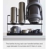 image:imageYAMAZAKI Home TwoTier Bottle Drying Rack with Drainage Tray Stand White  Twotier bottle drying rack with an elevated drainage tray to prevent spillage Designed for convenient home organizationBlack