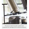image:imageYAMAZAKI Home TwoTier Bottle Drying Rack with Drainage Tray Stand White  Twotier bottle drying rack with an elevated drainage tray to prevent spillage Designed for convenient home organizationBlack