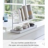 image:imageYAMAZAKI Home TwoTier Bottle Drying Rack with Drainage Tray Stand White  Twotier bottle drying rack with an elevated drainage tray to prevent spillage Designed for convenient home organizationWhite