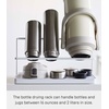 image:imageYAMAZAKI Home TwoTier Bottle Drying Rack with Drainage Tray Stand White  Twotier bottle drying rack with an elevated drainage tray to prevent spillage Designed for convenient home organizationWhite