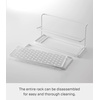 image:imageYAMAZAKI Home TwoTier Bottle Drying Rack with Drainage Tray Stand White  Twotier bottle drying rack with an elevated drainage tray to prevent spillage Designed for convenient home organizationWhite